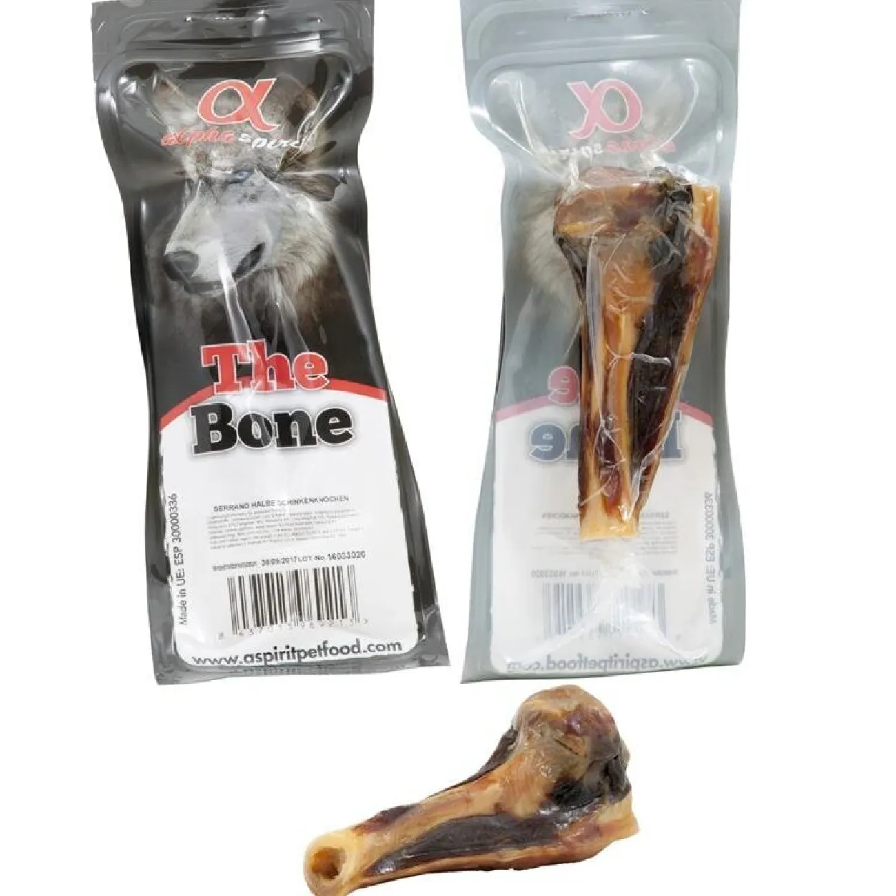 Alpha Spirit Hundezubehör | Mehr Hundeartikel- The Bone Serrano Schinkenknochen für Hunde