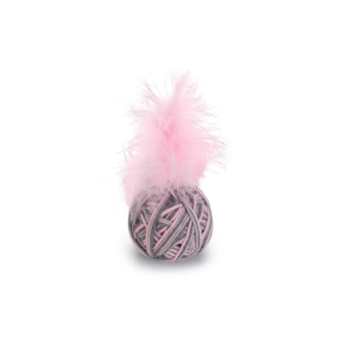 Beeztees Kong Katzenspielzeug | Beeztees Kitten- Ball mit Feder Ming für Kitten rosa