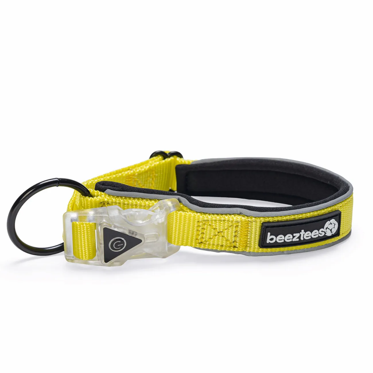 Beeztees Absperrgitter | Sicherheitsgurt & Adapter- Blinkendes Halsband Parinca Premium gelb