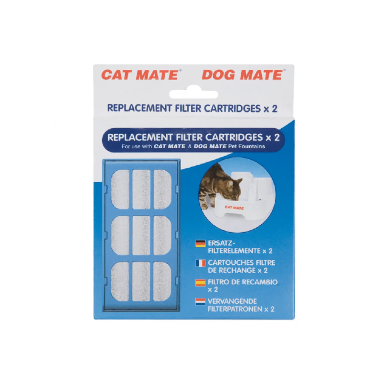 CAT MATE Cat Mate | Trinkbrunnen Für Katzen- Ersatzfilter für CATMATE Haustierquelle