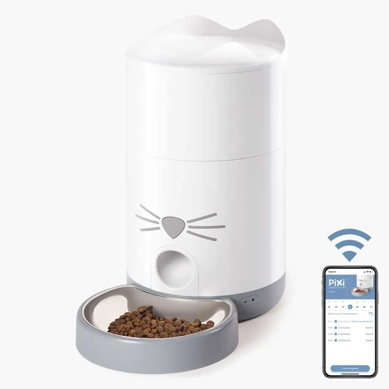 Catit Catit Katzenzubehör | Katzennäpfe, Futterbehälter Und Futterautomaten- Pixi Smart Katzen Futterautomat weiss