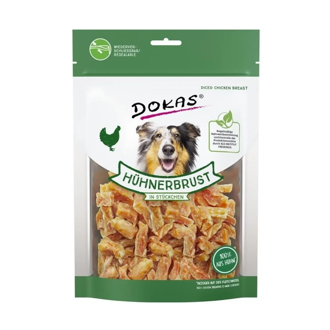 Dokas Hundezubehör | Mehr Hundeartikel- Hunde Snack Hühnerbrustfilet in Stückchen