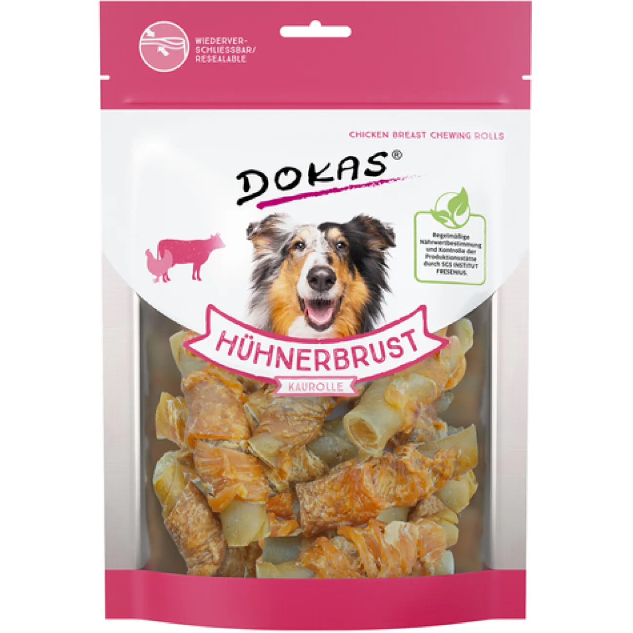 Dokas Trainingssnacks Für Hunde | Trainersnacks- Hundesnack Hühnerbrust Kaurolle