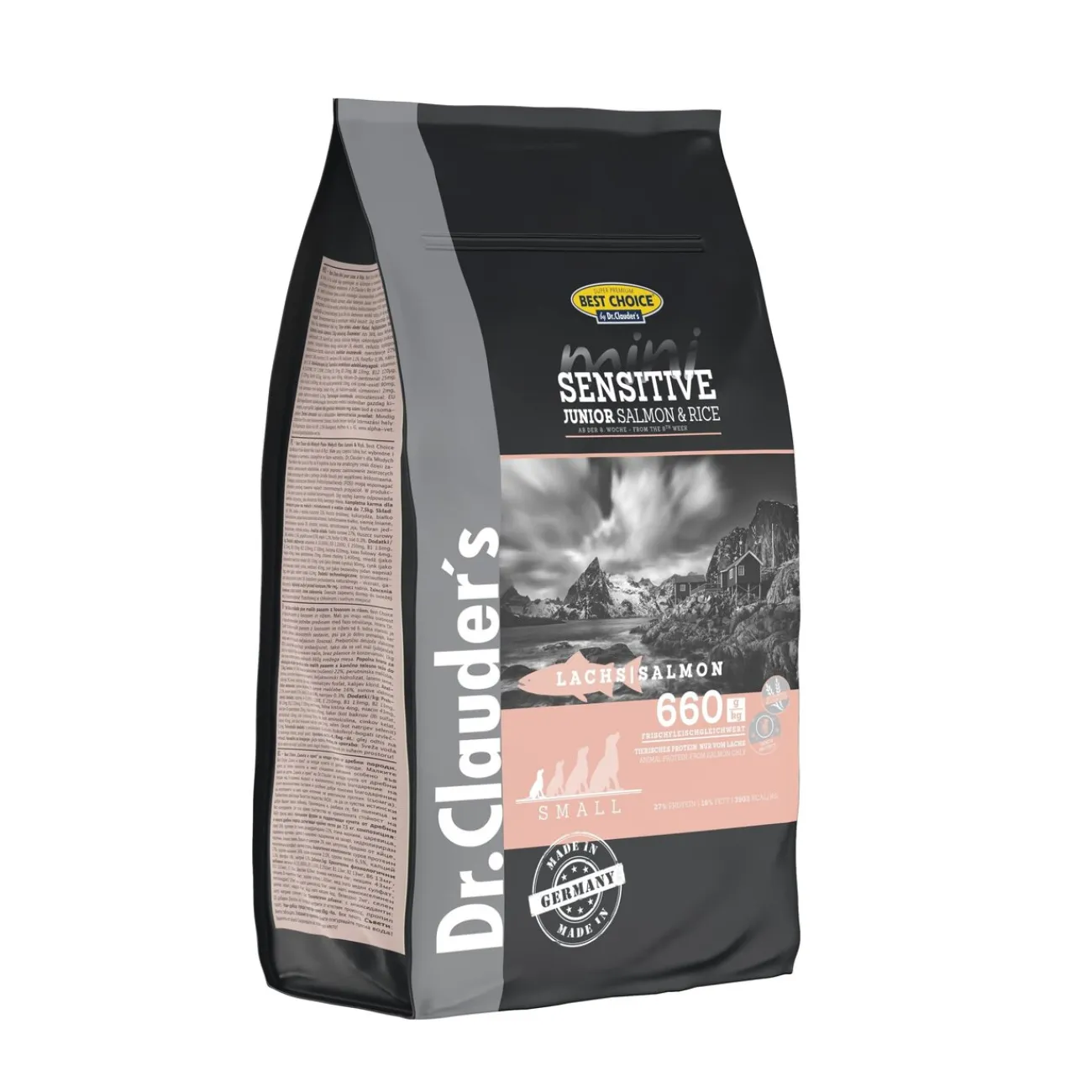Dr. Clauders Hundefutter- Best Choice Dog Mini Junior Lachs mit Reis