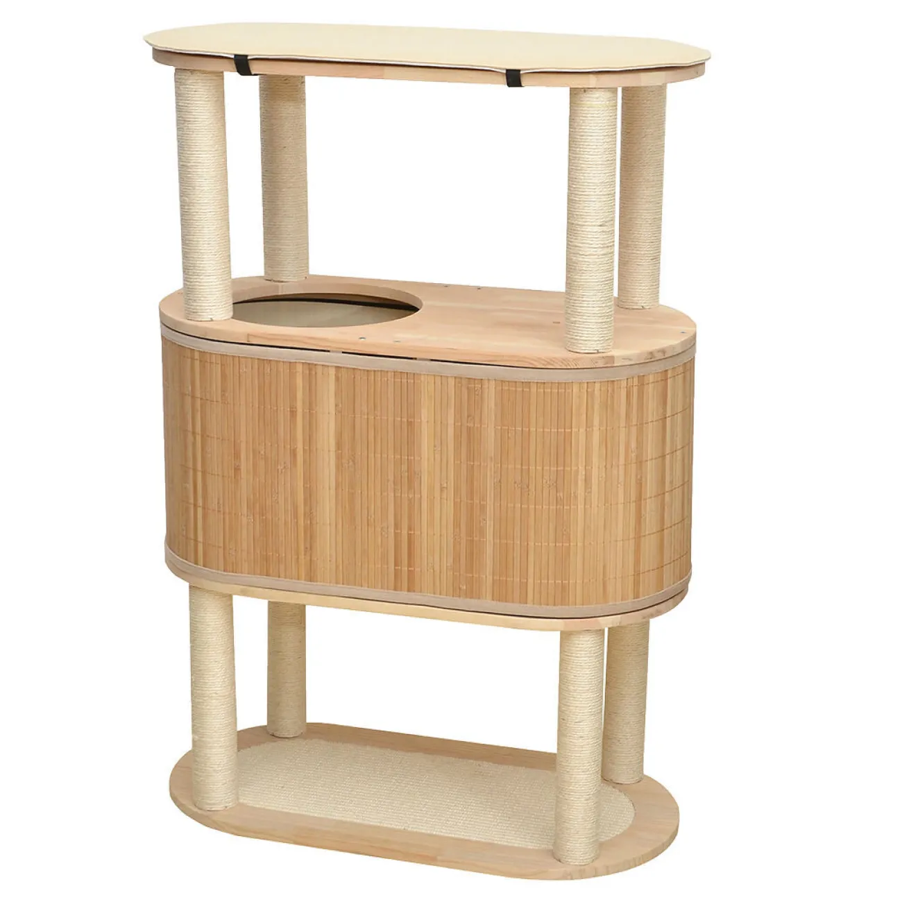 EBI Wandmöbel | Kratzpappen- Kratzbaum Bamboo Tori beige