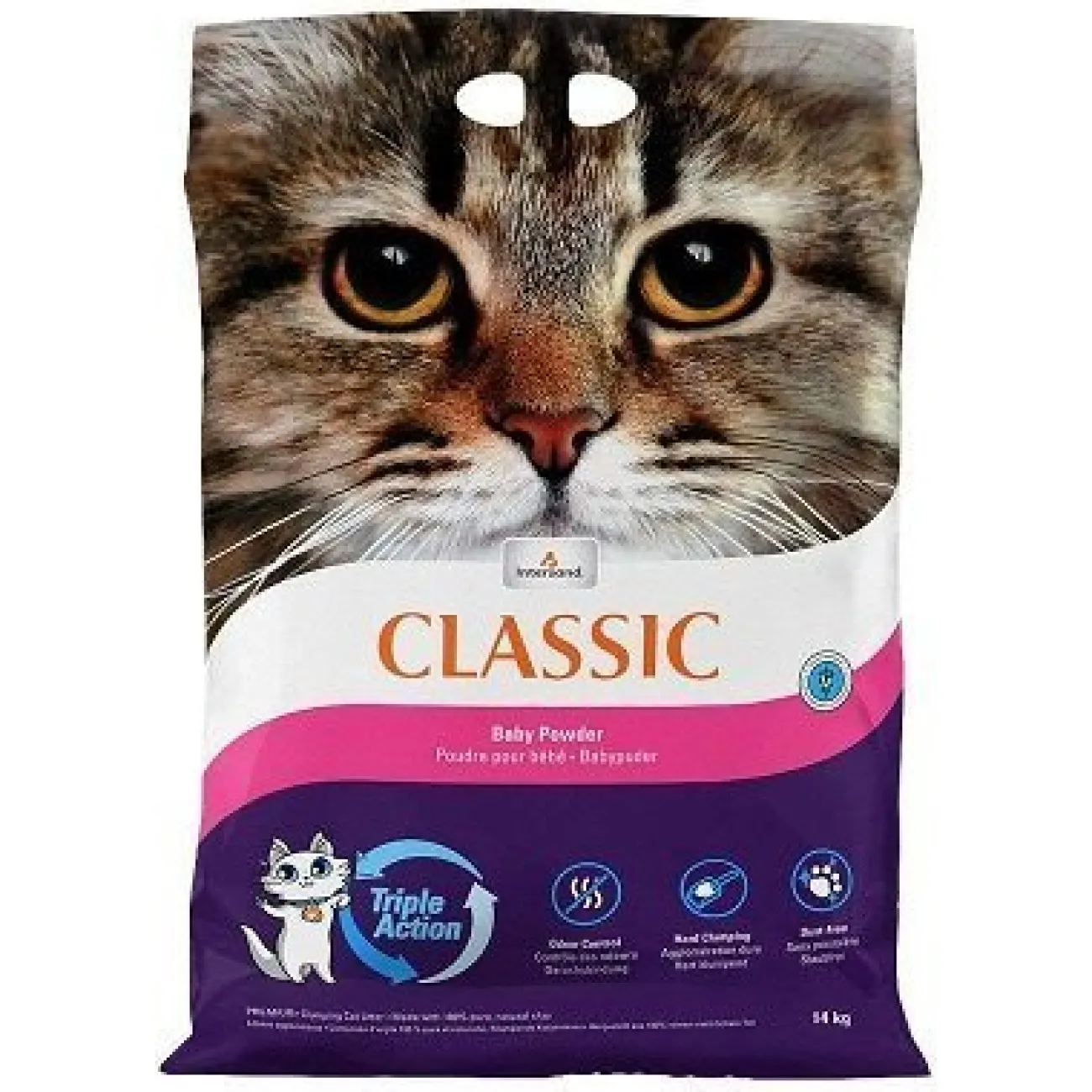 Intersand Katzenhygiene | Klumpstreu- Extreme Classic Katzenstreu mit Babypuderduft