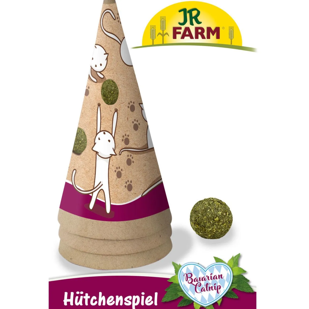 JR Farm Kong Katzenspielzeug | Katzenspielzeug- Bavarian Catnip Hütchenspiel