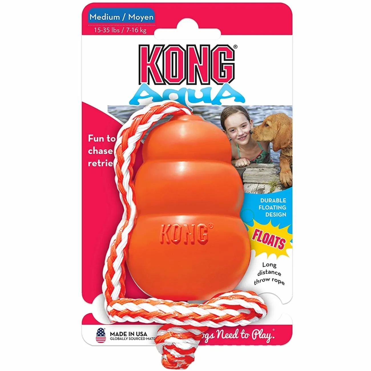 KONG Wasserspielzeug | Hundebälle- Aqua Hundespielzeug orange