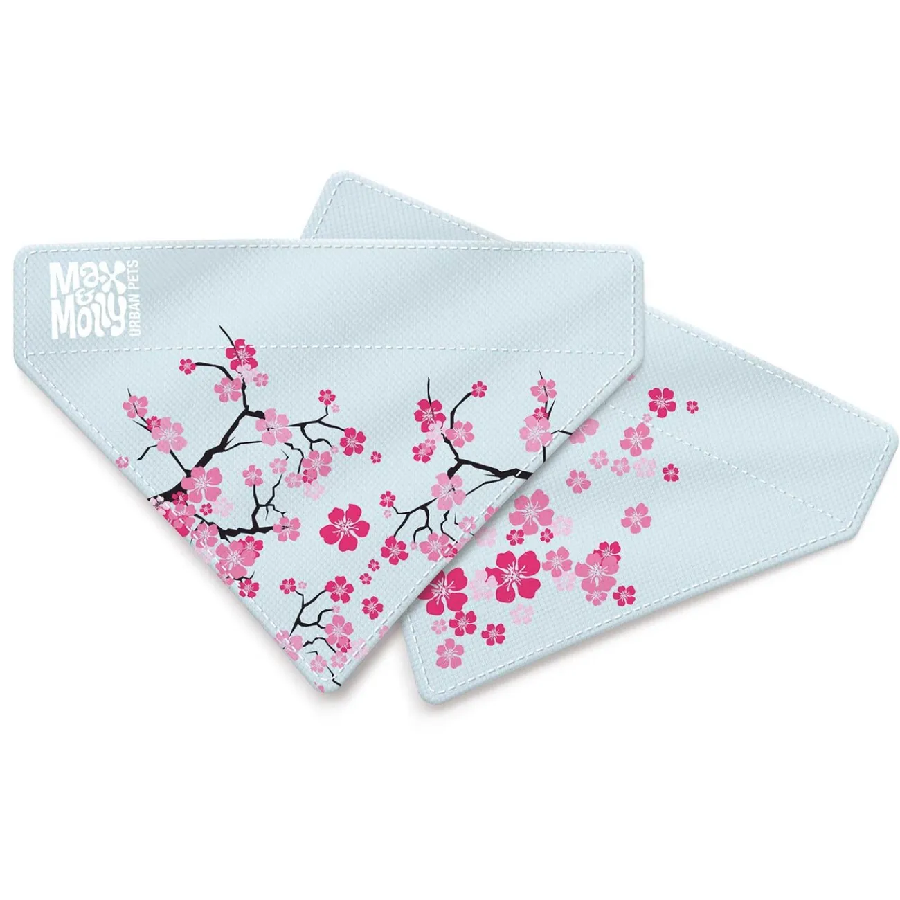 Max & Molly Hundehalsbänder | Hundehalsbänder- Bandana Cherry Bloom blau