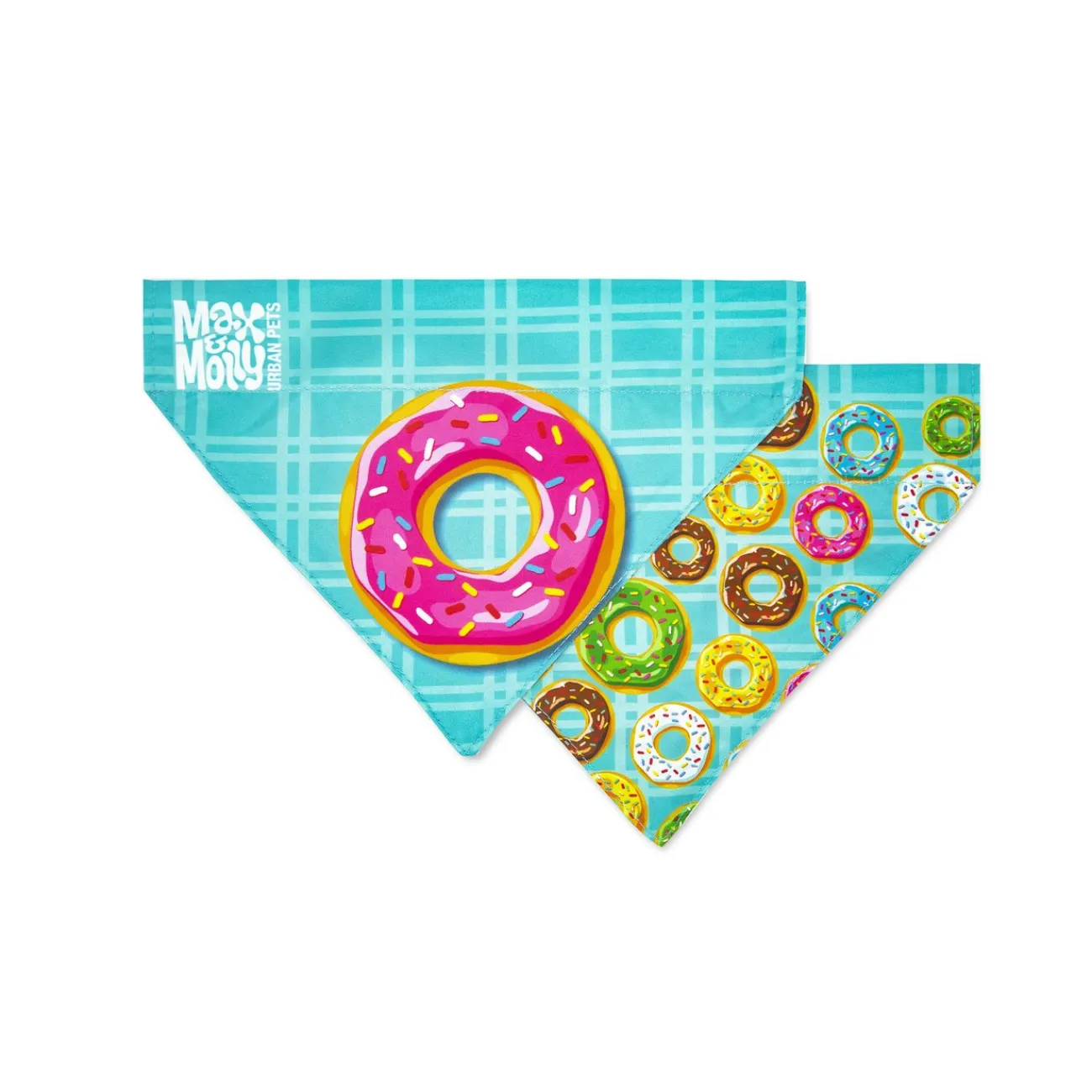 Max & Molly Hundehalsbänder | Hundehalsbänder- Bandana Donuts blau