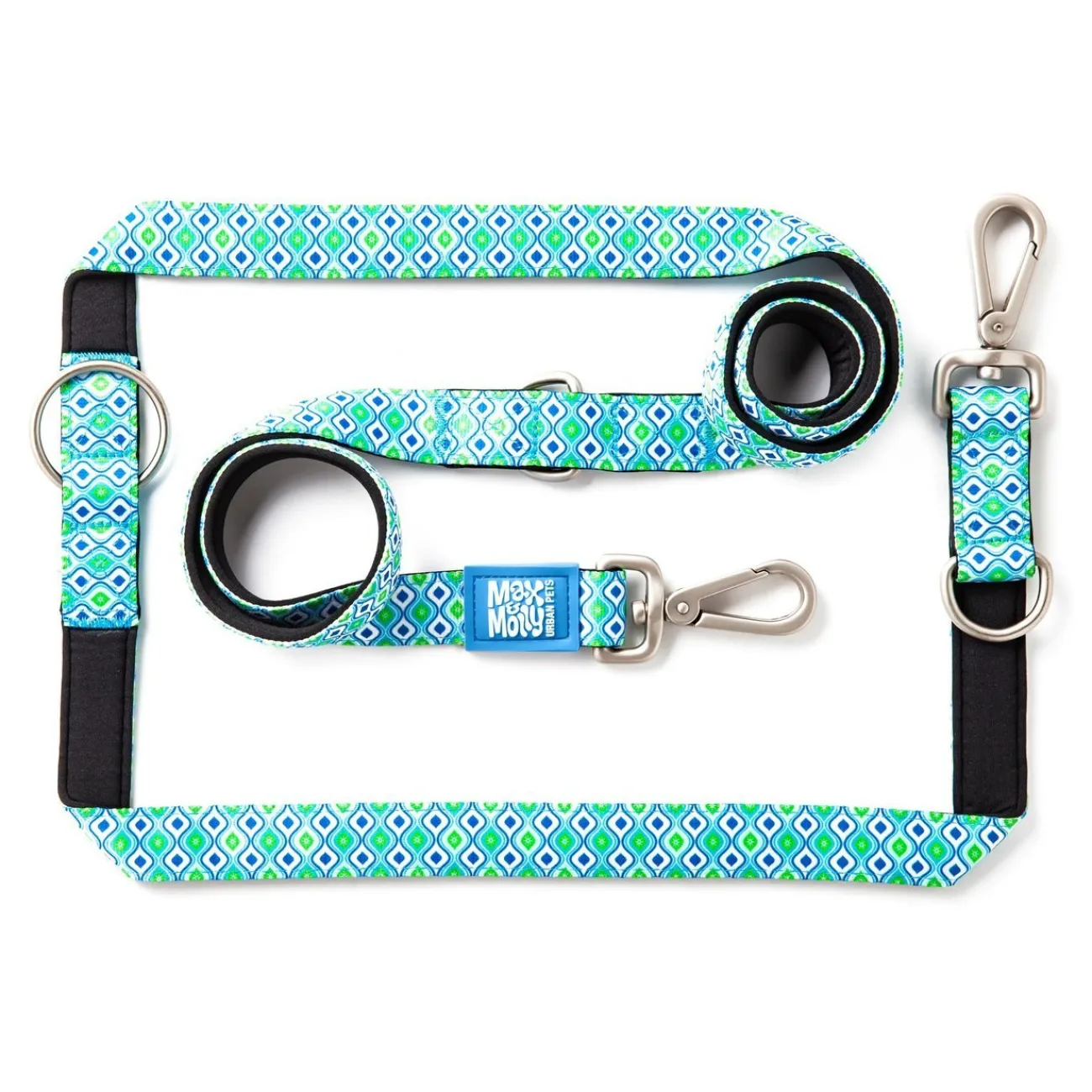 Max & Molly Suchleinen, Schleppleinen | Kurzführer Hund- Multifunktionsleine Retro Blue blau