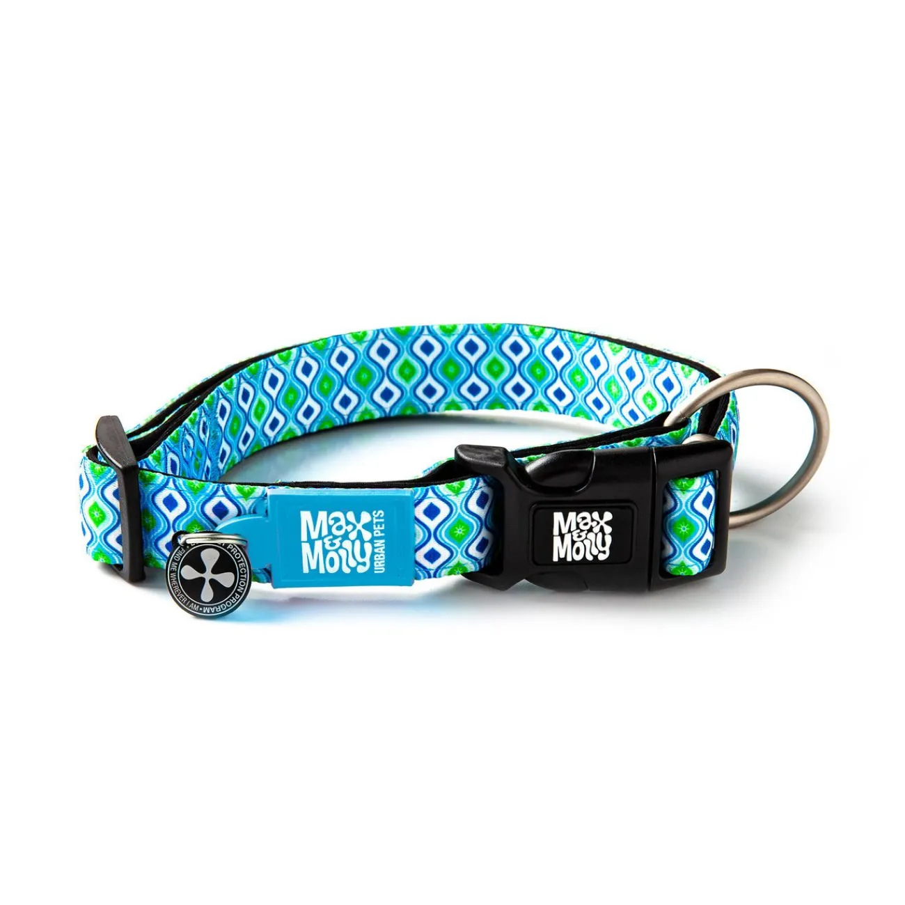 Max & Molly Hundehalsbänder | Hundehalsbänder- Smart ID Halsband Retro Blue blau