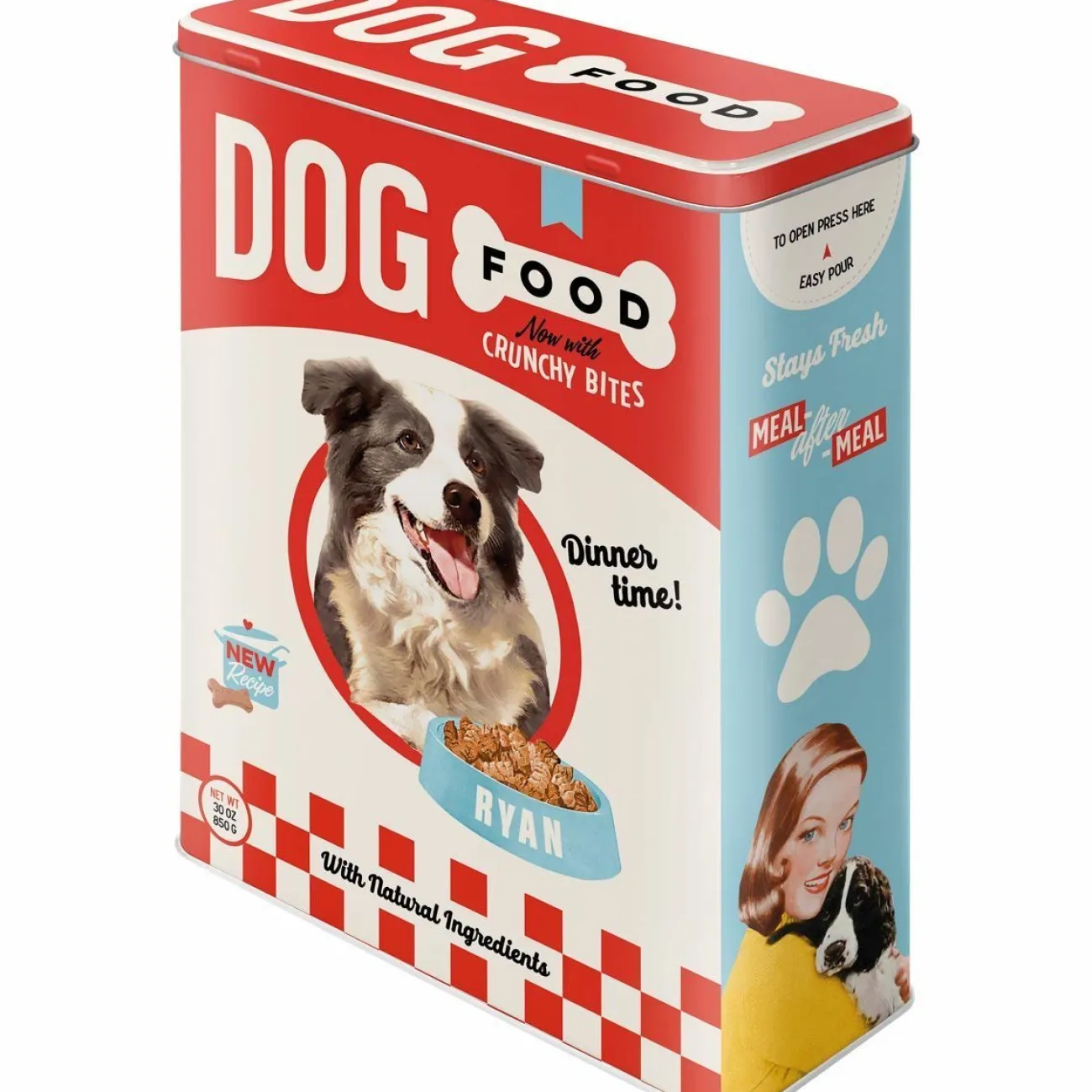 Nostalgic-Art Hundehalter Zubehör Für Frauchen & Herrchen | Zubehör Für Hundehalter- Dog Food, Vorratsdose rot