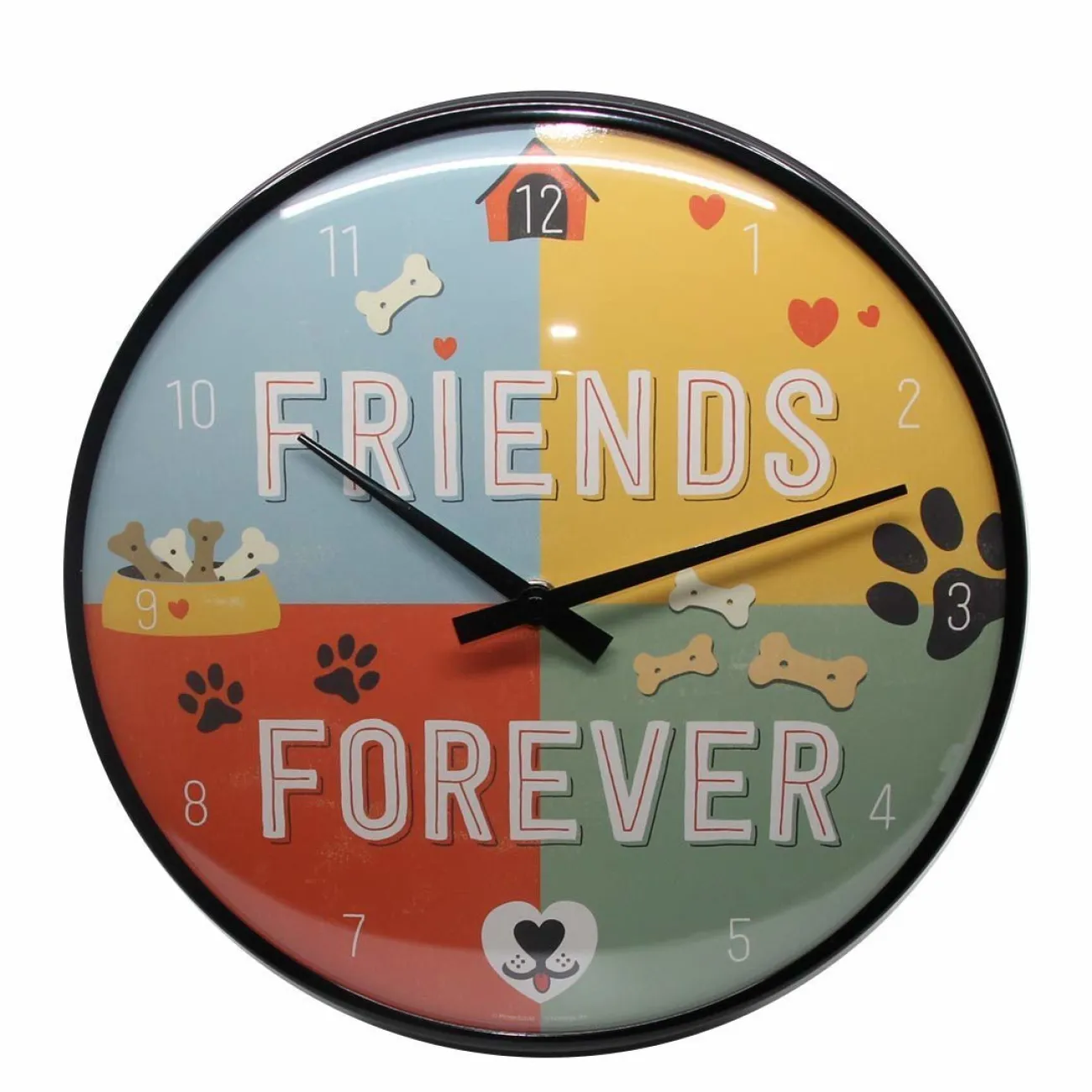 Nostalgic-Art Hundehalter Zubehör Für Frauchen & Herrchen | Zubehör Für Hundehalter- Wanduhr Friends Forever mehrfarbig