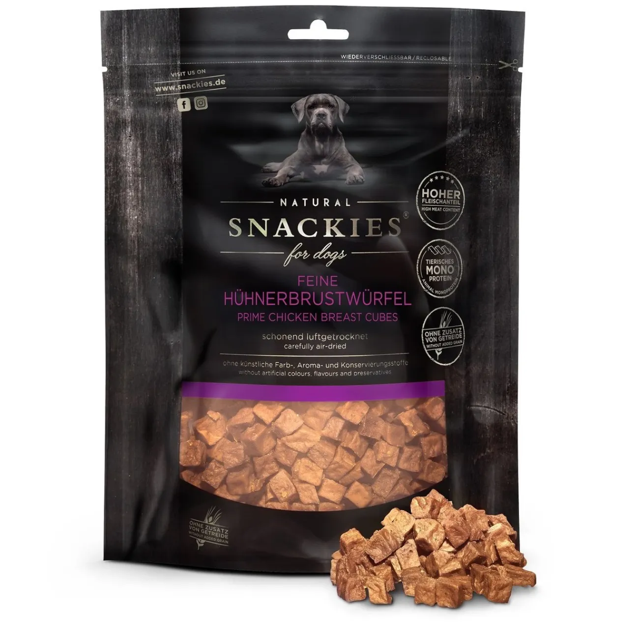 Snackies Trainingssnacks Für Hunde | Trainersnacks- Luftgetrocknete Trainingswürfel