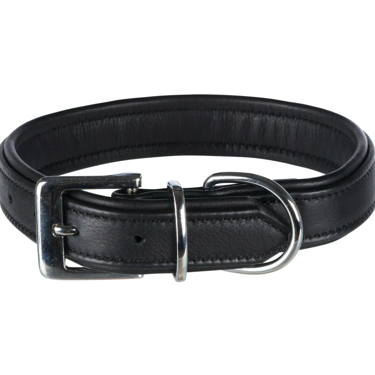 TRIXIE Hundehalsbänder | Hundehalsbänder- Active Comfort Hunde Halsband Leder schwarz