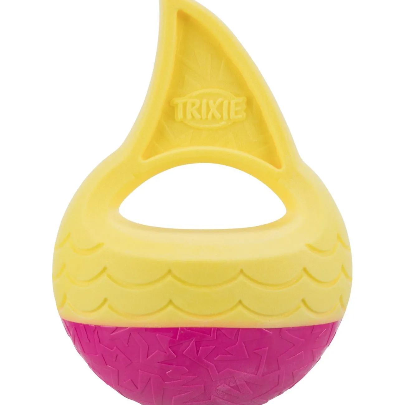 TRIXIE Wasserspielzeug | Hundebälle- Aqua Toy Haiflosse Hundespielzeug gelb