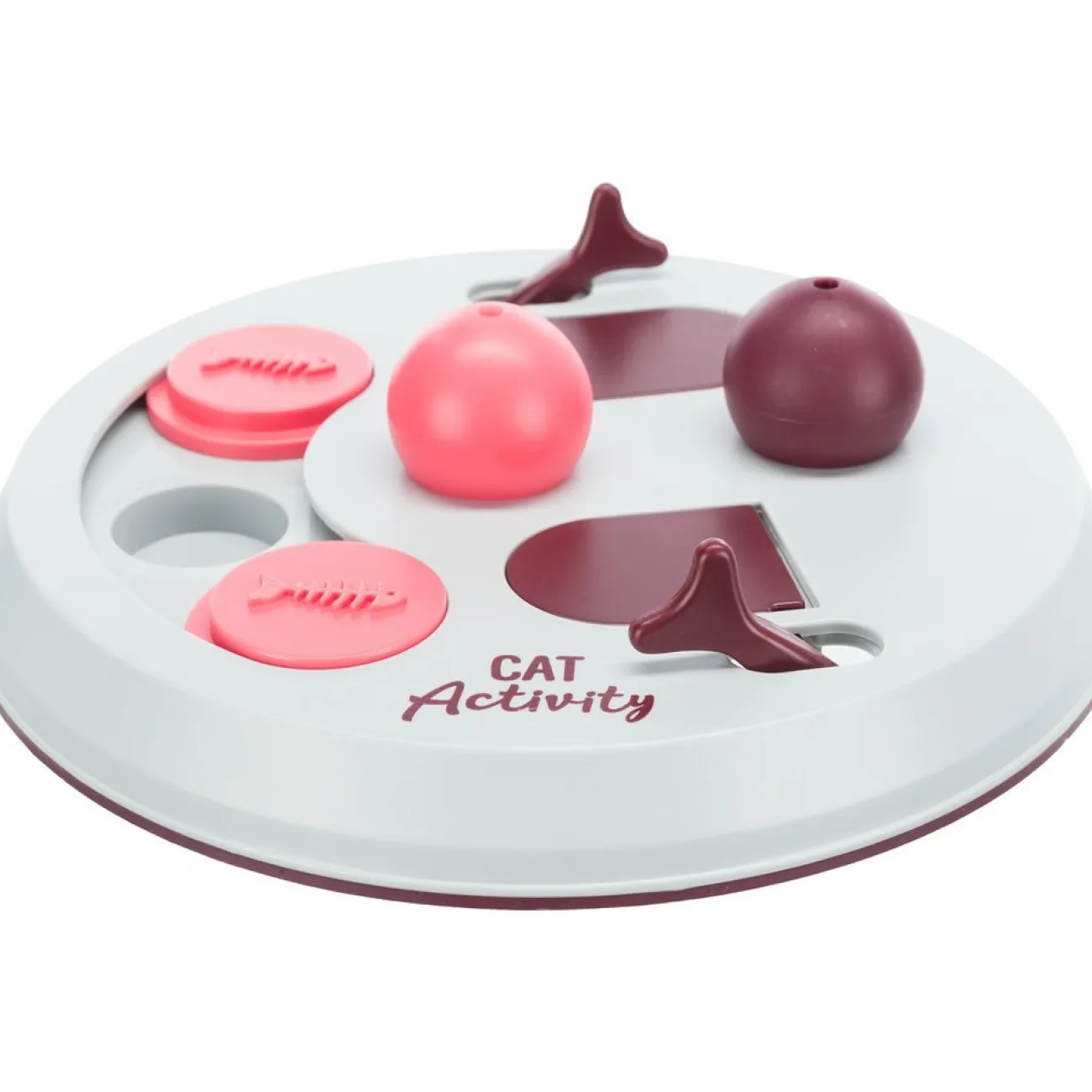 TRIXIE Trixie Katzensnacks | Trixie Cat Activity- Cat Activity Flip Board Katzenstrategiespiel hellgrau