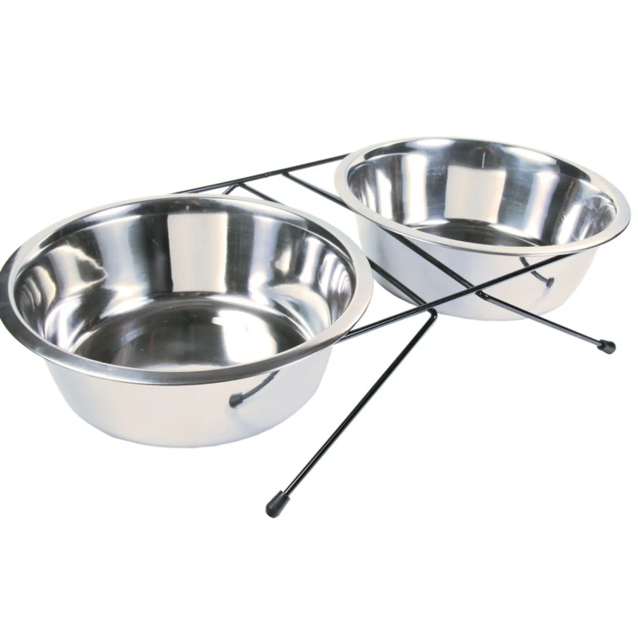 TRIXIE Welpenzubehör | Hundenäpfe & Futterautomaten- Eat-on-Feet Hunde Napf Set mit Halter