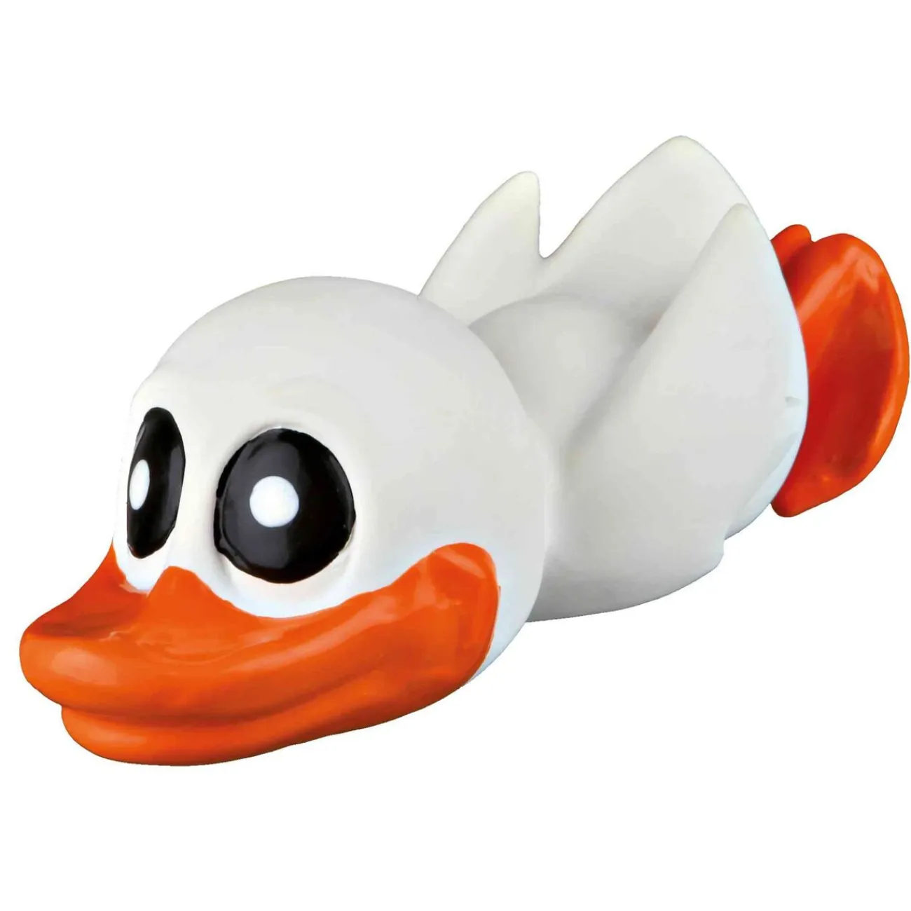 TRIXIE Wasserspielzeug | Hundebälle- Ente aus Latex Hundespielzeug weiss