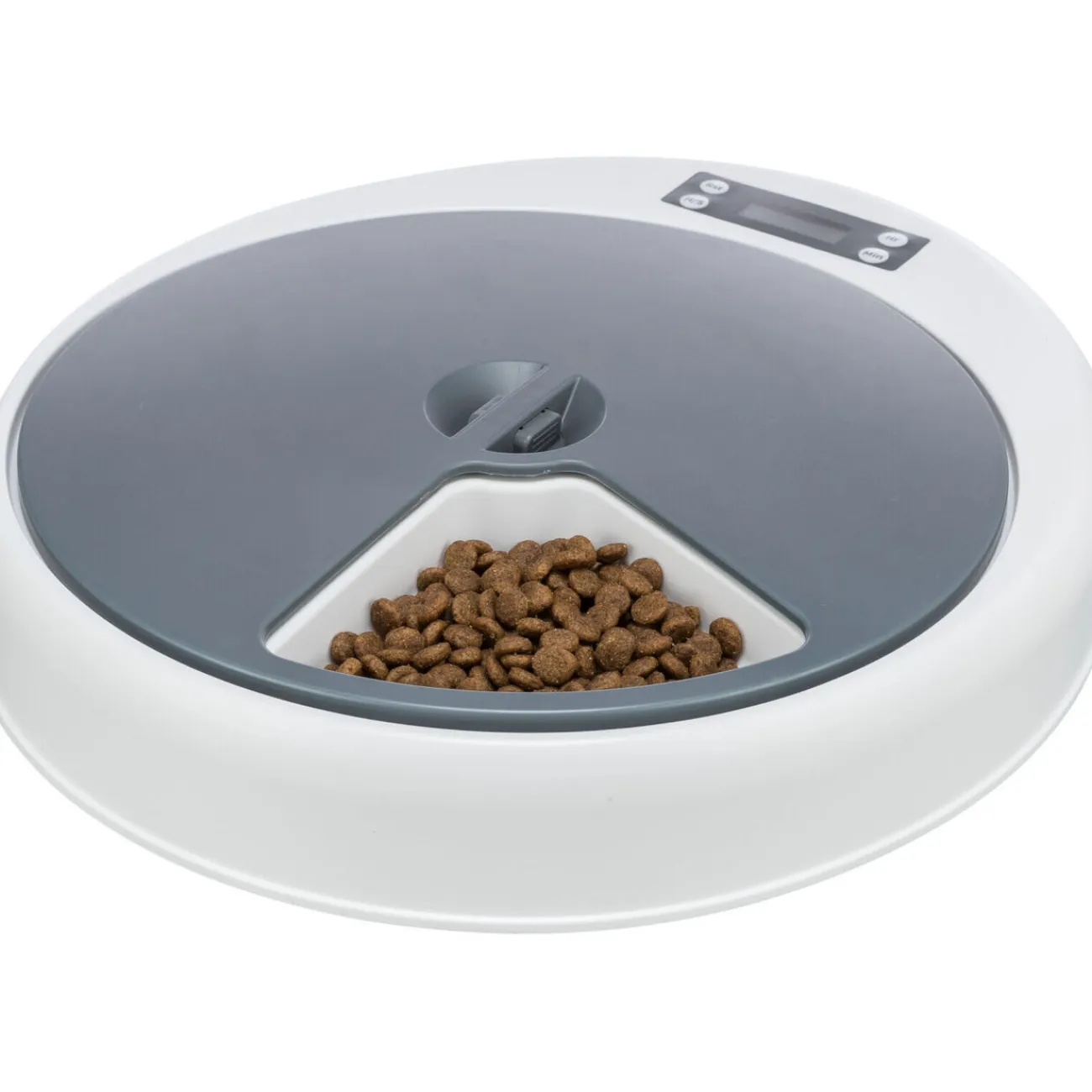 TRIXIE Trixie Katzensnacks | Trixie Cat Activity- Futterautomat TX4+1 für Katzen und Hunde mit Timer weiss