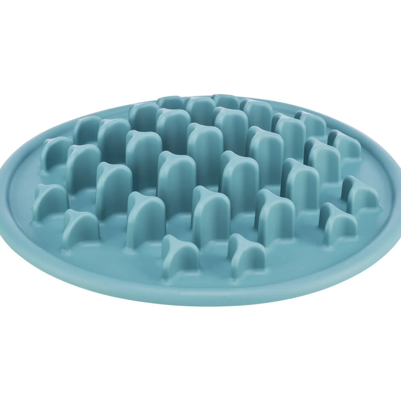 TRIXIE Trixie Katzensnacks | Trixie Cat Activity- Futterplatte Pillars für Hunde blau