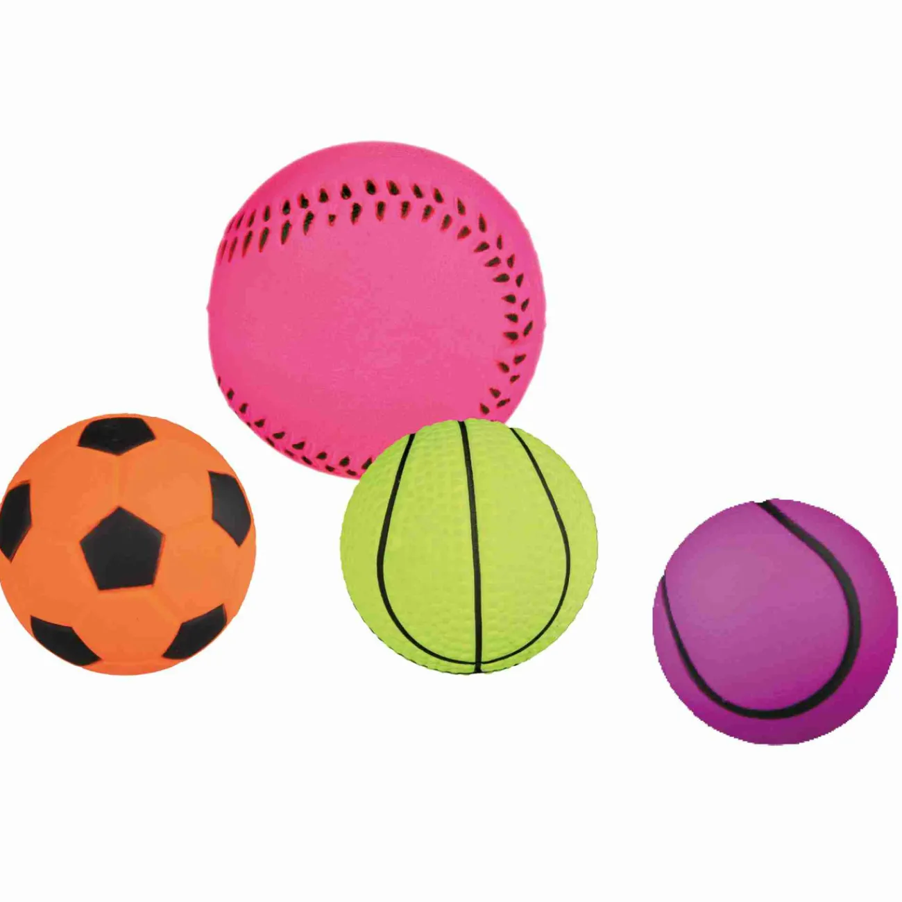 TRIXIE Wasserspielzeug | Hundebälle- Hundeball Spielball aus Moosgummi 6 cm mehrfarbig