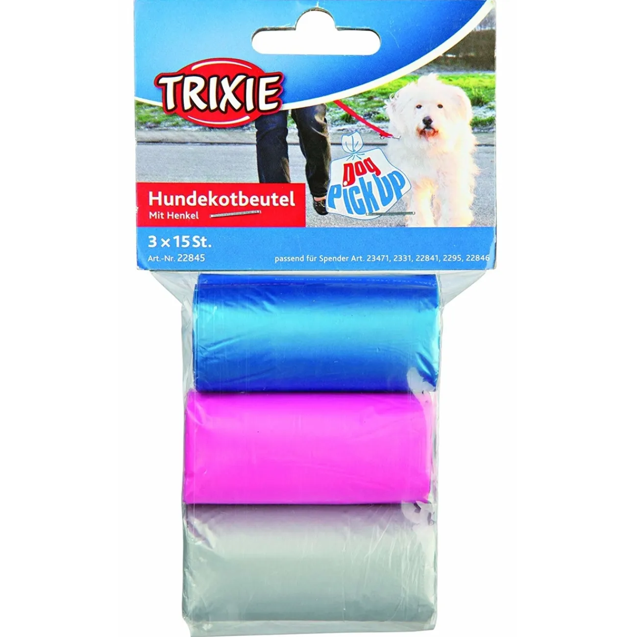 TRIXIE Katzenhygiene | Ungezieferschutz- Hundekotbeutel mit Henkel