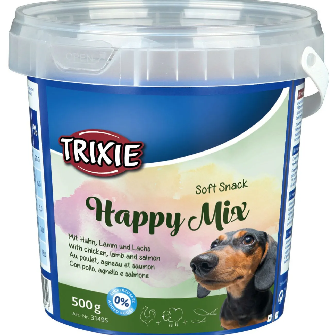 TRIXIE Trainingssnacks Für Hunde | Trainersnacks- Hundesnack Happy Mix im Eimer