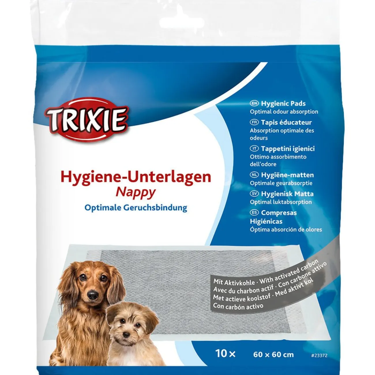 TRIXIE Ungezieferschutz | Ausbildung & Erziehung- Hygiene Unterlage Nappy mit Aktivkohle weiss