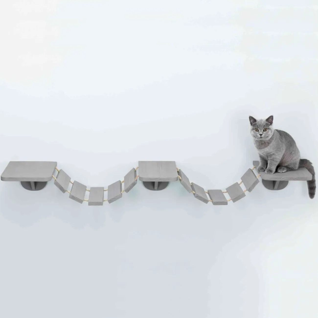 TRIXIE Wandmöbel | Kratzpappen- Katzen Kletterleiter zur Wandmontage