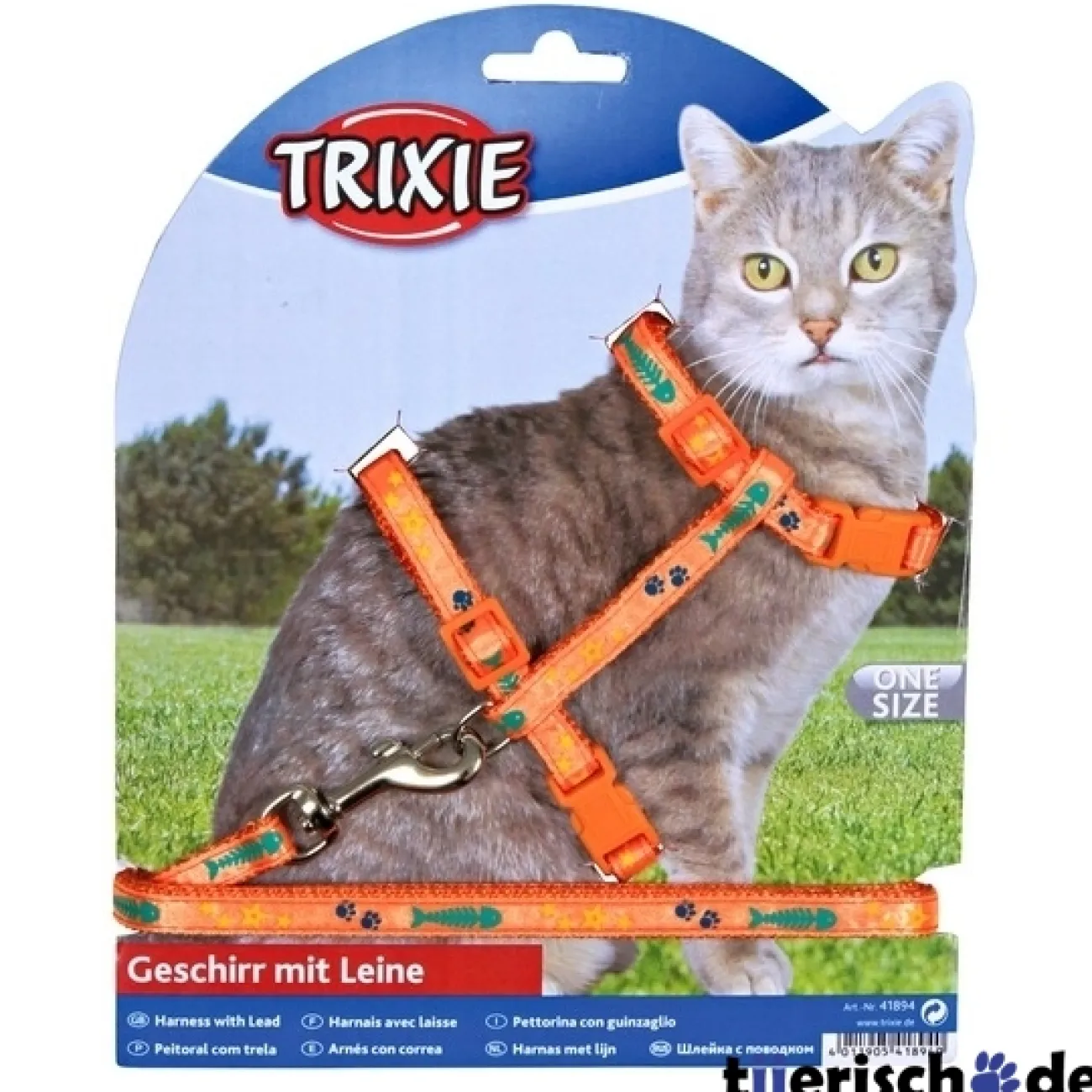 TRIXIE Katzengeschirre & Leine- Katzengeschirr mit Leine aus Nylon