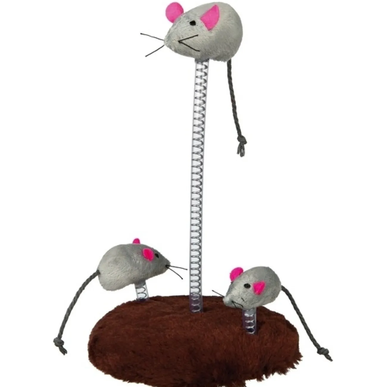 TRIXIE Kong Katzenspielzeug | Katzenspielzeug- Katzenspielzeug Mouse-Family auf Federn