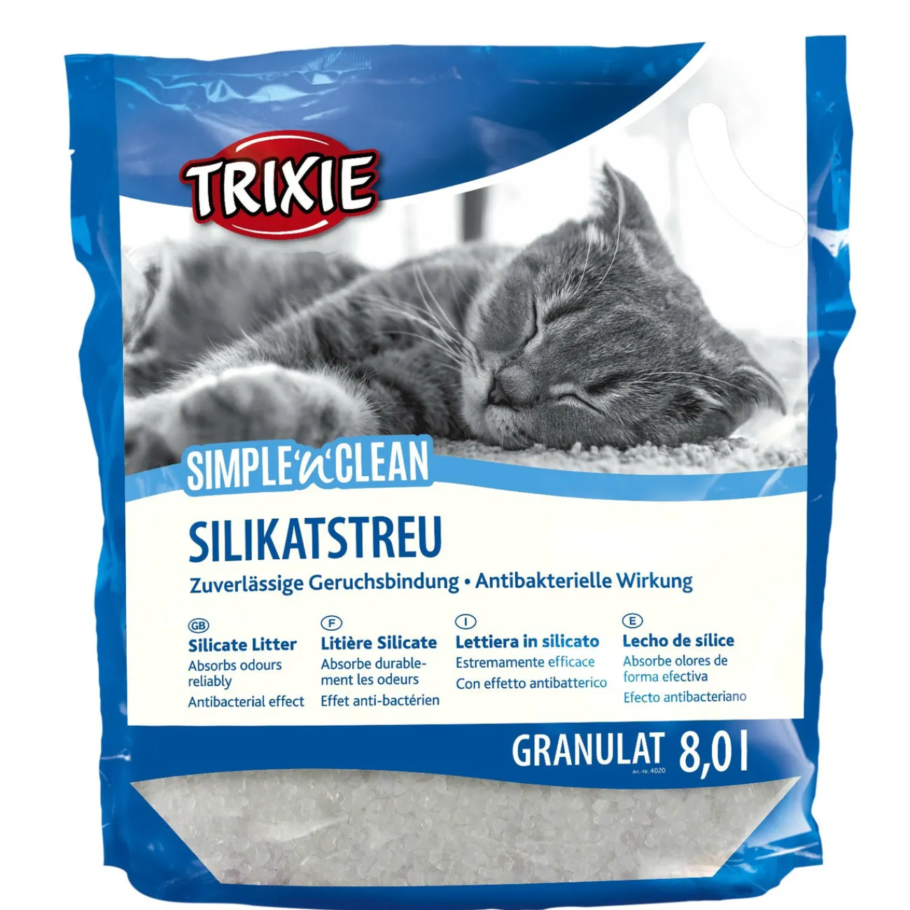 TRIXIE Trixie Katzensnacks | Trixie Cat Activity- Katzenstreu aus staubarmen Silikat