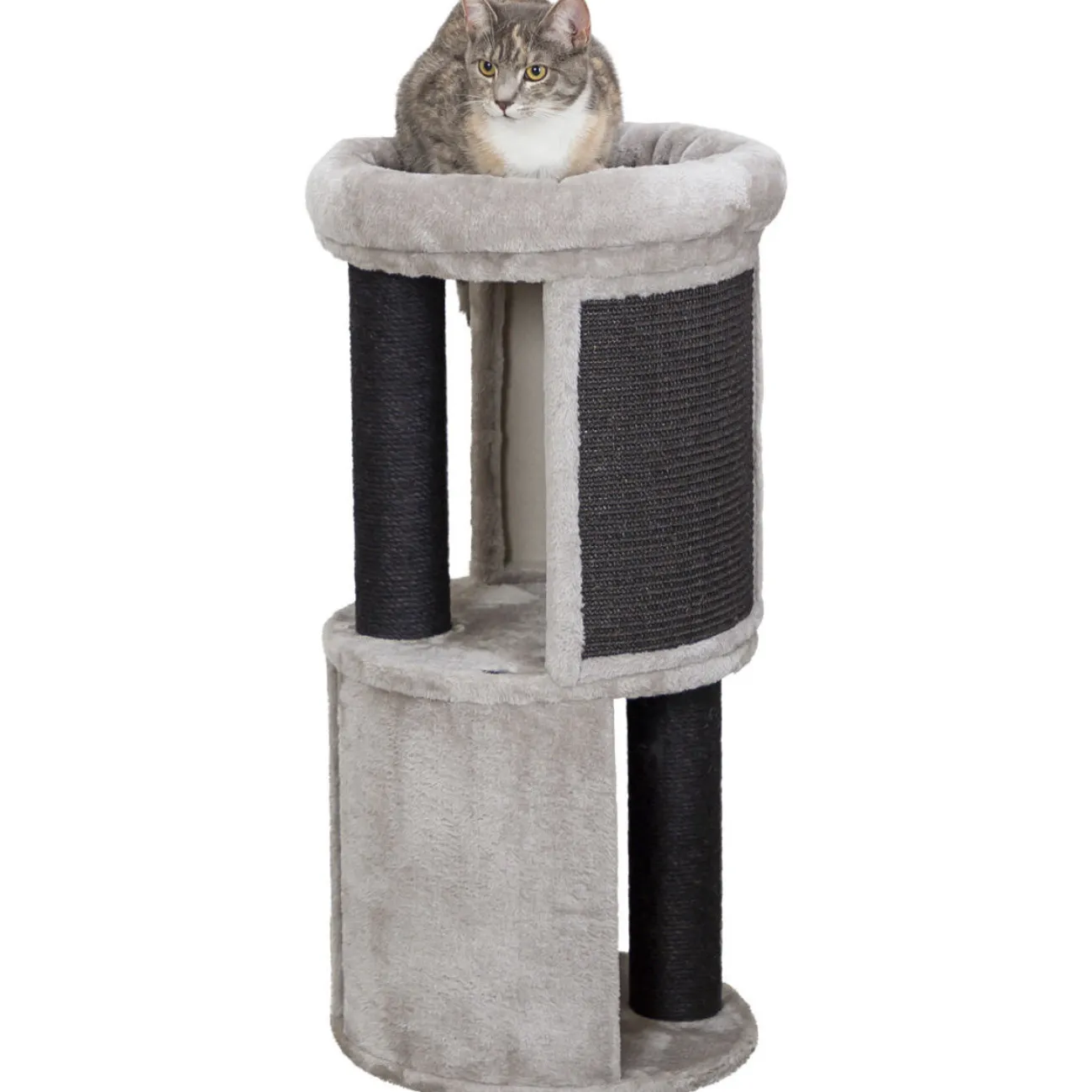 TRIXIE Wandmöbel | Kratzpappen- Katzenturm Giorgia, Cat Tower grau