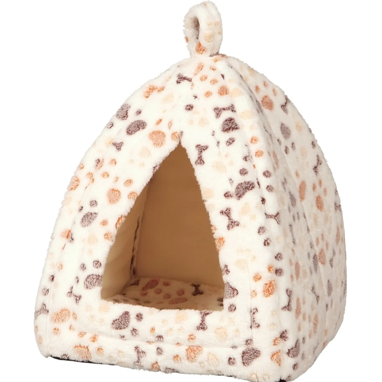 TRIXIE Katzenhäuser | Heizungsliegen- Kuschelhöhle Lingo für Haustiere beige