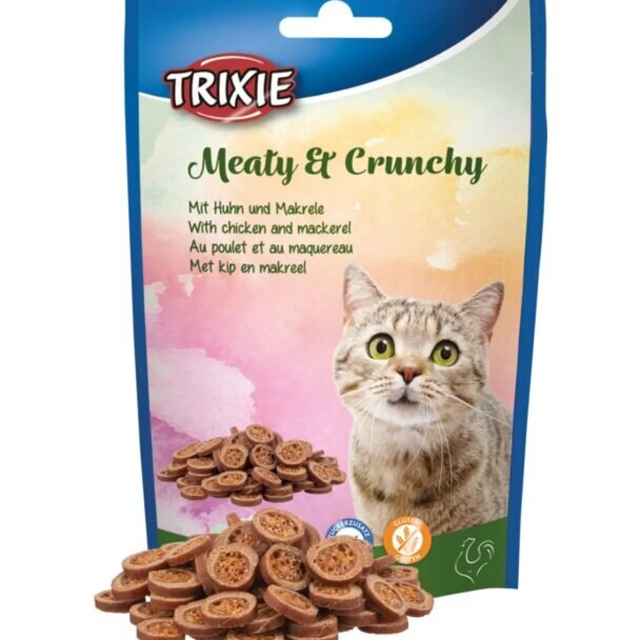 TRIXIE Dokas Katzensnacks | Dr. Clauder'S Snack It- Meaty & Crunchy Katzensnack mit Huhn und Makrele