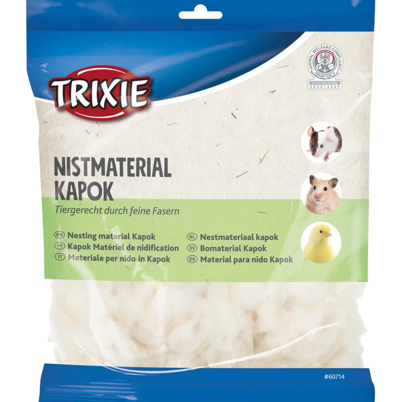 TRIXIE Vogelkäfig-Zubehör | Vogelkäfig Zubehör- Nistmaterial Kapok creme