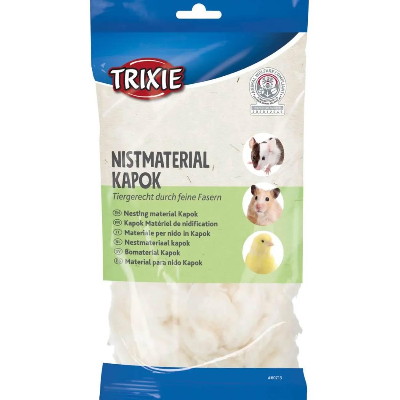 TRIXIE Vogelkäfig-Zubehör | Vogelkäfig Zubehör- Nistmaterial Kapok creme