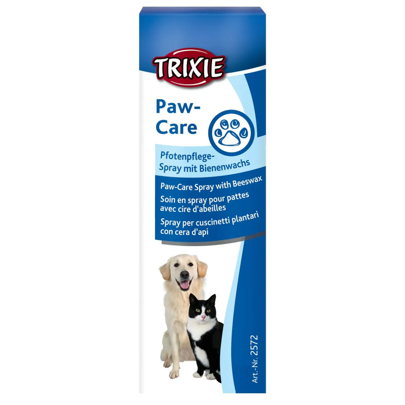 TRIXIE Ungezieferschutz | Katzenpflege- Pfotenpflege-Spray für Hunde und Katzen blau