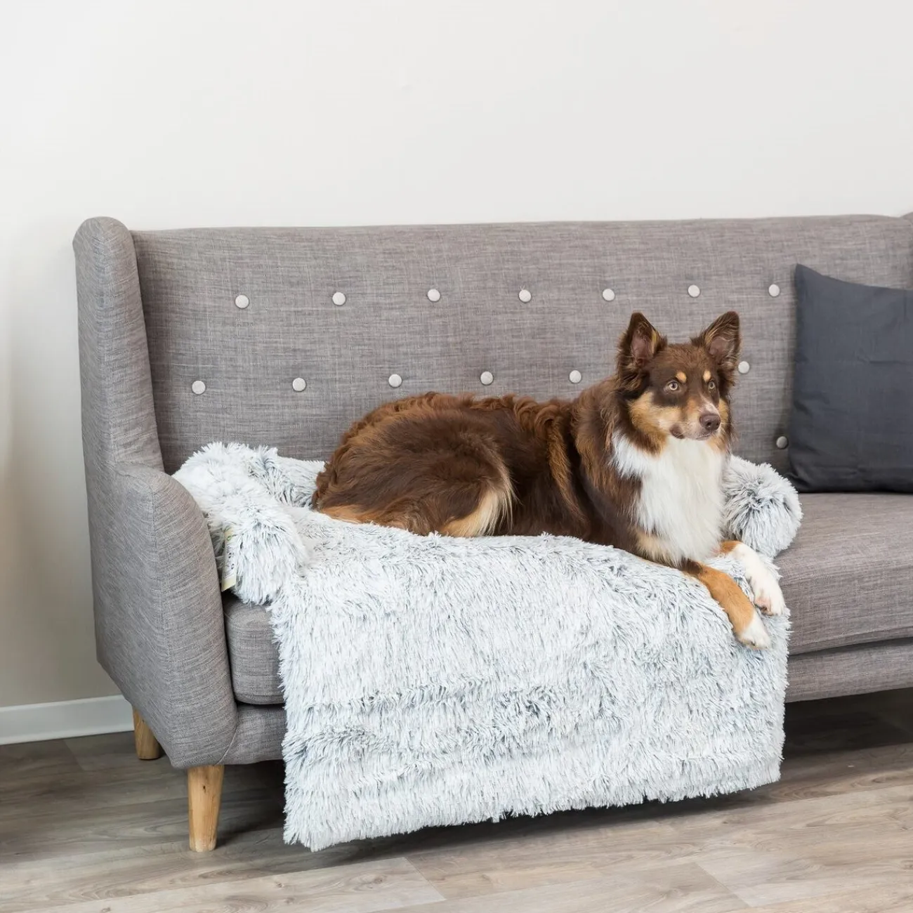 TRIXIE Hundezubehör | Mehr Hundeartikel- Polster-Schondecke Harvey für Hunde weiss