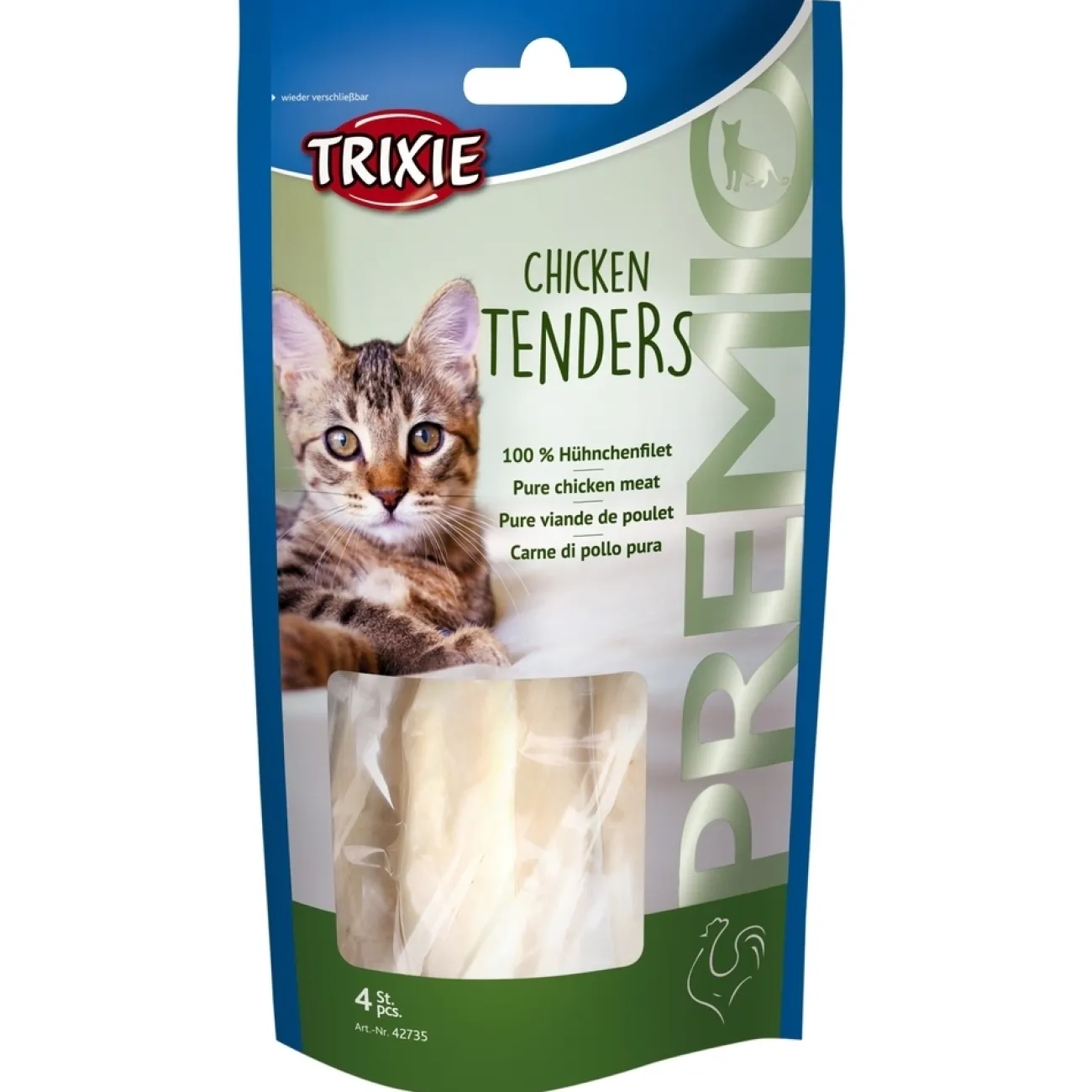 TRIXIE Dokas Katzensnacks | Dr. Clauder'S Snack It- Premio Chicken Tenders Katzensnacks