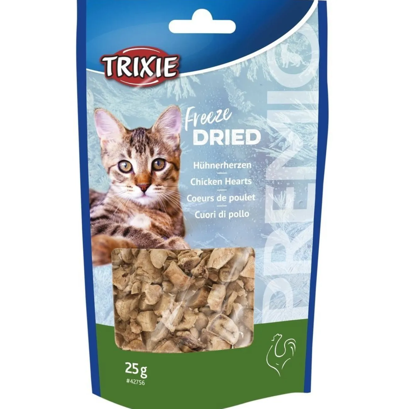 TRIXIE Dokas Katzensnacks | Dr. Clauder'S Snack It- PREMIO Freeze Dried Hühnerherzen