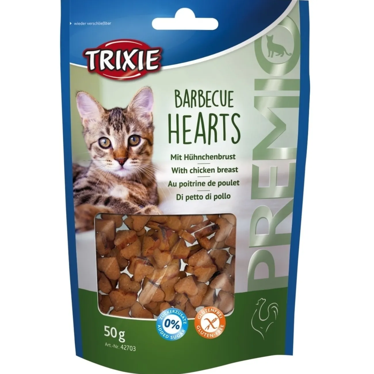 TRIXIE Dokas Katzensnacks | Dr. Clauder'S Snack It- PREMIO Katzensnack Barbecue Hearts