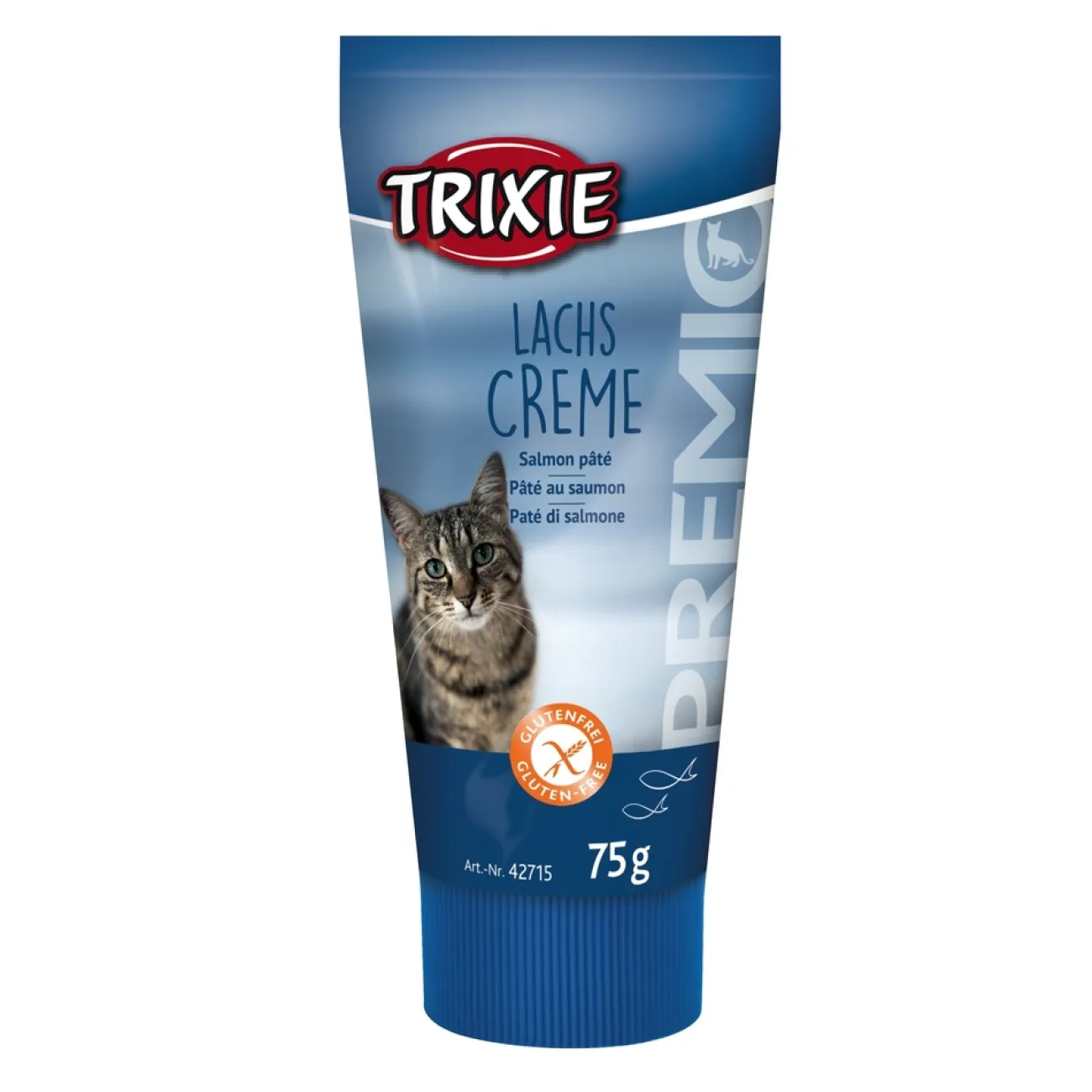 TRIXIE Dokas Katzensnacks | Dr. Clauder'S Snack It- PREMIO Lachscreme für Katzen aus der Tube