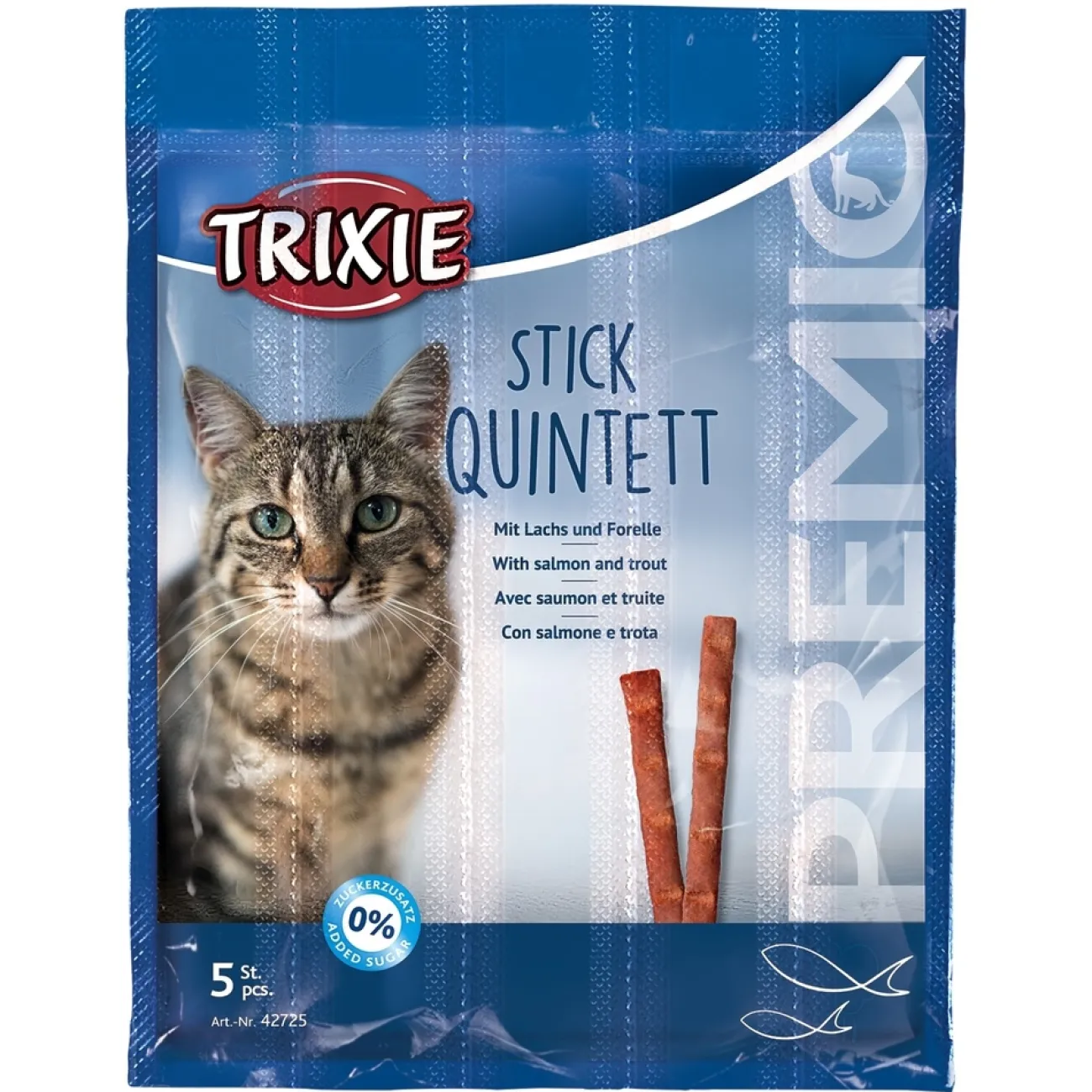 TRIXIE Dokas Katzensnacks | Dr. Clauder'S Snack It- PREMIO Stick Quintett Katzensnack