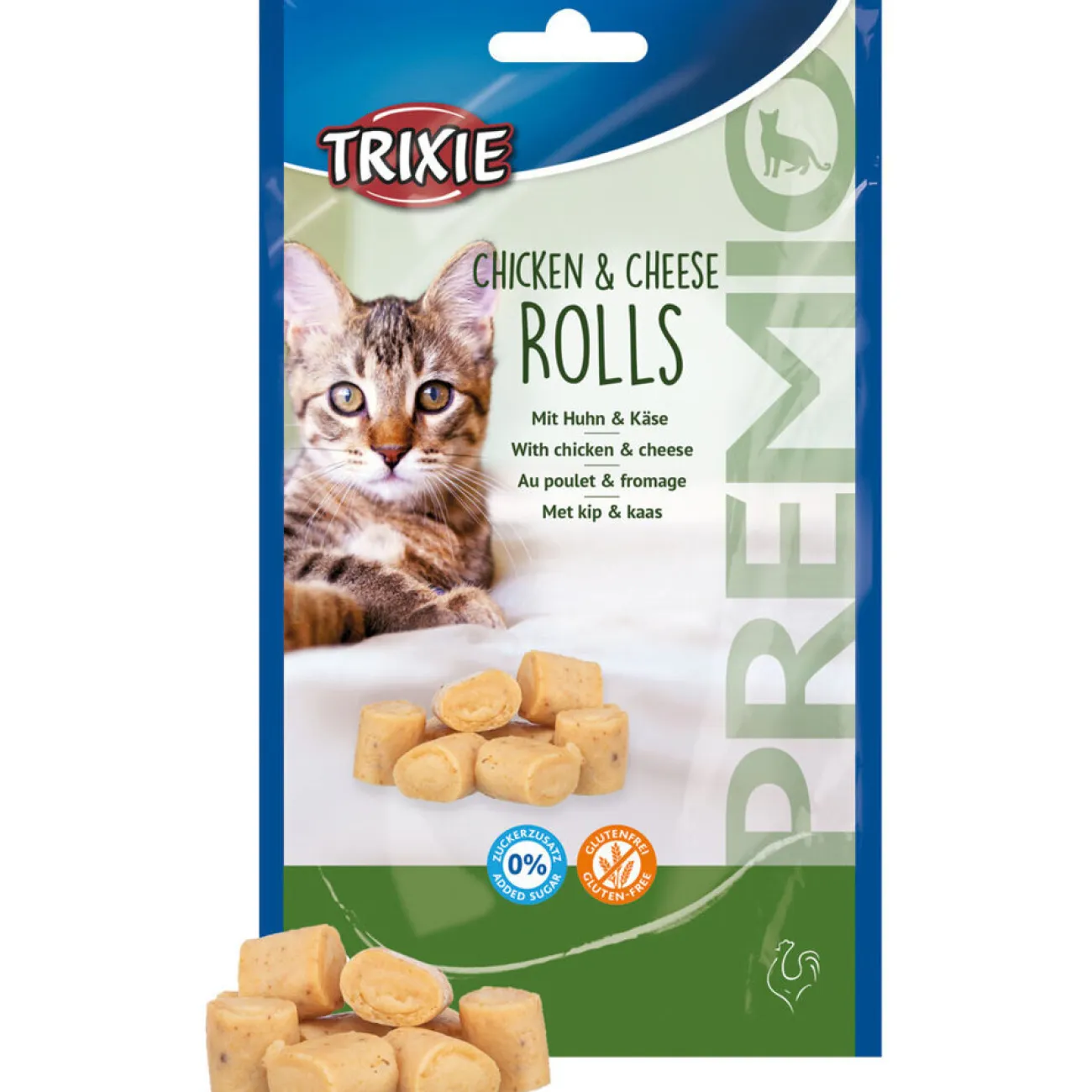 TRIXIE Dokas Katzensnacks | Dr. Clauder'S Snack It- PREMIO Chicken & Cheese Rolls