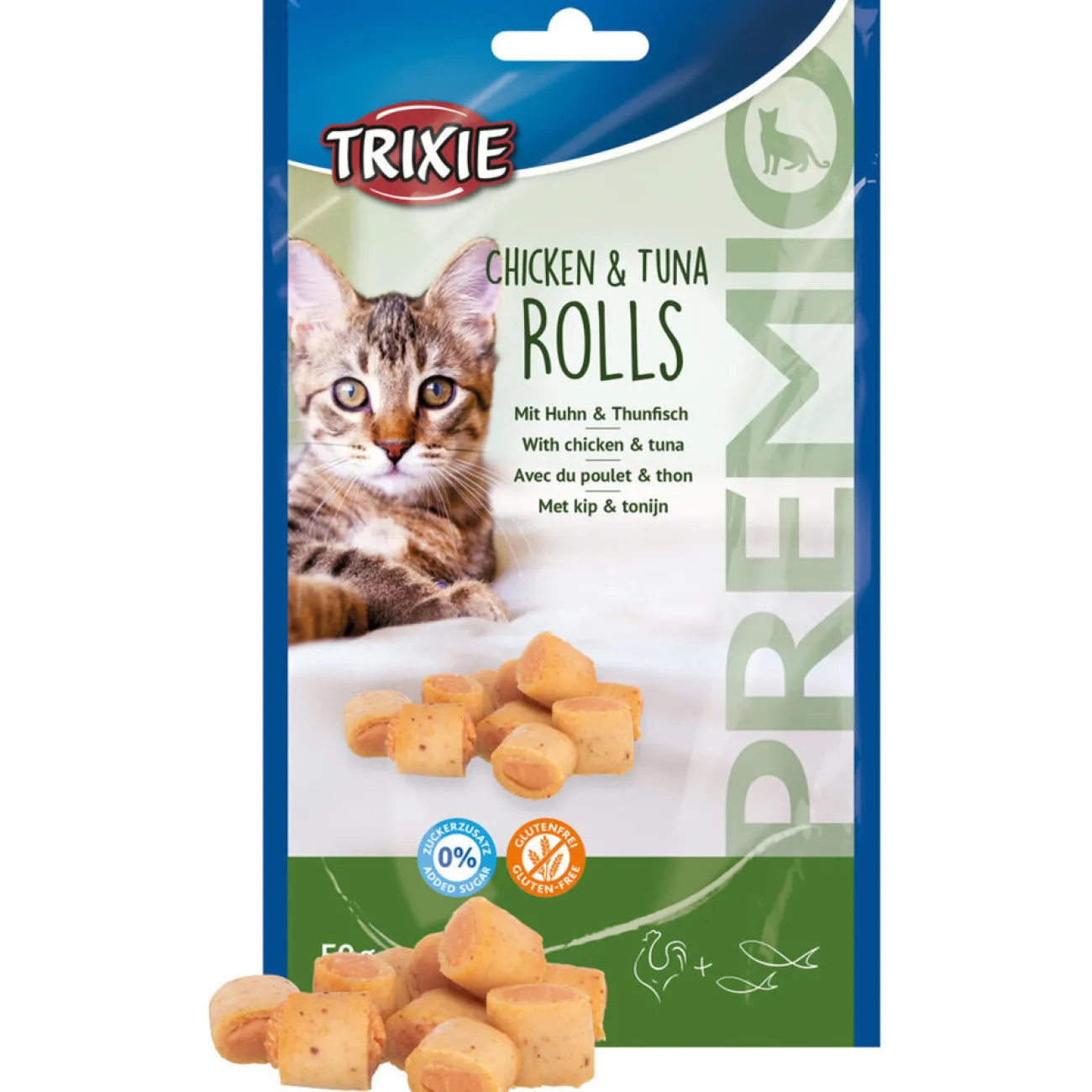 TRIXIE Dokas Katzensnacks | Dr. Clauder'S Snack It- PREMIO Chicken & Tuna Rolls