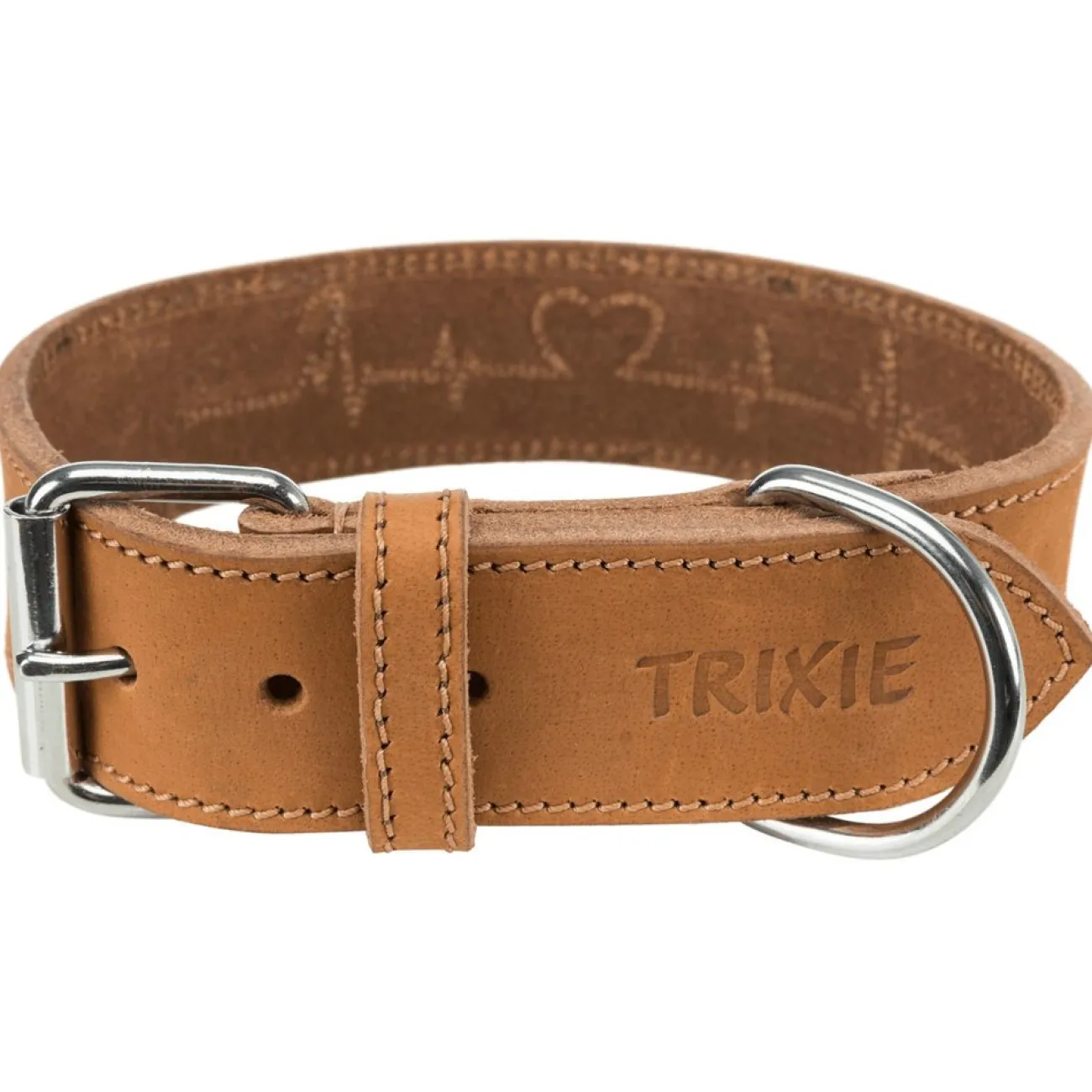 TRIXIE Hundezubehör | Mehr Hundeartikel- Rustic Fettleder Hundehalsband für kehlkopfschonendes Anleinen