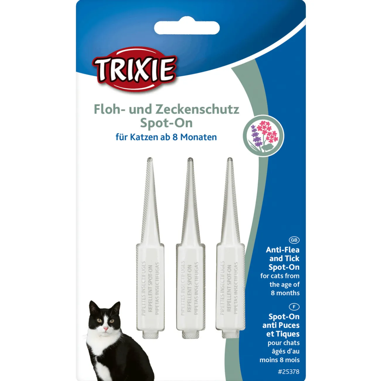 TRIXIE Trixie Katzensnacks | Trixie Cat Activity- Spot On für Katzen Zeckenschutz